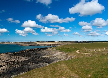 Anglesey Coastal Path and Porth Nobla from Barclodiad Y Gawres