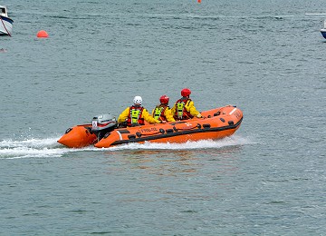 Beaumaris inshore lifeboat on lifeboat day