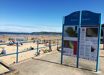 Benllech beach information sign