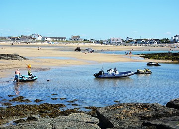 Boats and Jetski's in Trearddur bay pool