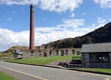 Chimney stack at Holyhead beakwater country park