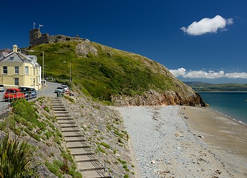 West beach at Criccieth in North Wales