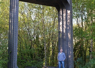 One of the old tubular sections from the Britannia Bridge