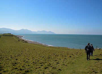 Looking down the Llyn Peninsula from the Iron age fort at Dinas