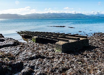 Old lifeboat launching rails at Penmon lifeboat station