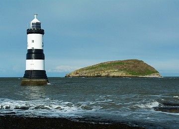 Trwyn Du lighthouse and Puffin Island
