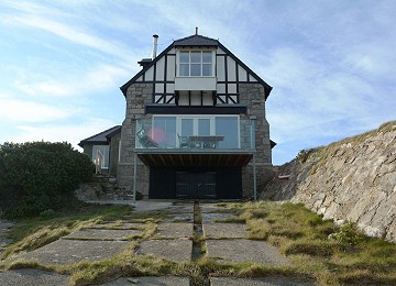 The former lifeboat station and launching ramp at Penmon on Anglesey