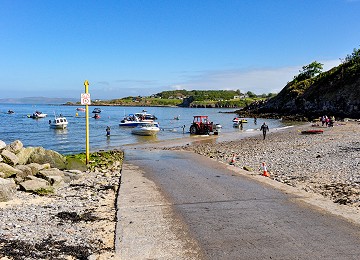 Boat launching slipway at Traeth Bychan