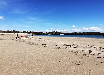 Watersports on Borthwen beach Rhoscolyn beach