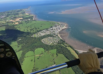 Beaumaris and Penmon Point on Anglesey from Microlight