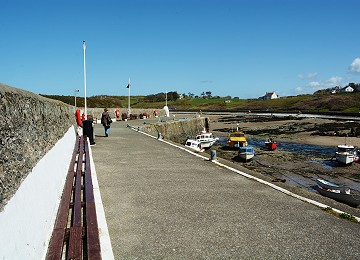 Cemaes bay harbour wall