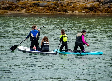 Paddleboarding at Traeth Bychan