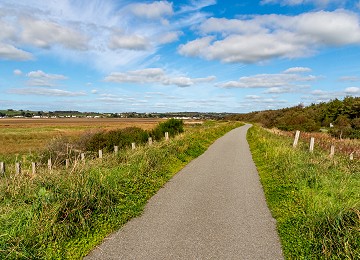 Looking down the cob towards Malltraeth