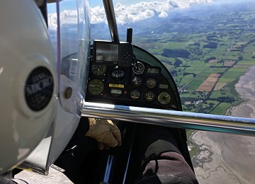 Microlight cockpit