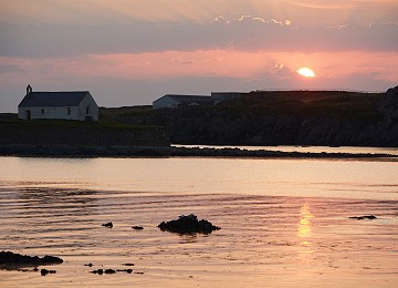 Sunset at st cwyfan's