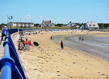 Beautiful Trearddur bay beach in summer